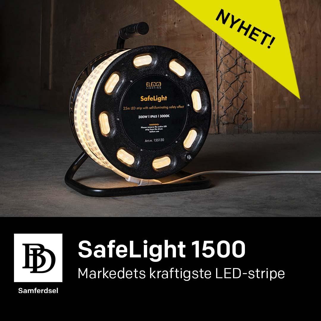 NYHET! SafeLight 1500 - Markedets kraftigste LED-stripe får du nå hos BD.